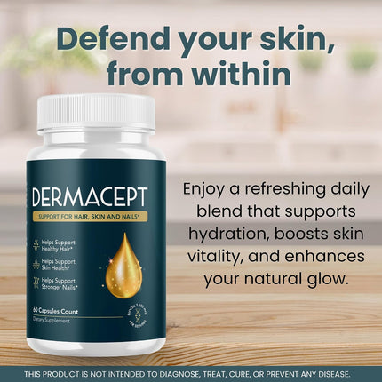 Valdivia Dermacept Supplement Capsules with Natural Vitamins 120 Capsules (2 Pack)