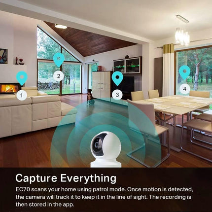 Kasa 1080p Indoor Security Camera Pan Tilt Wired with Night Vision EC70