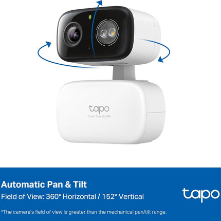 TP-Link Tapo 2K Pan Tilt Wired Security Camera Indoor Outdoor 2 Pack C216