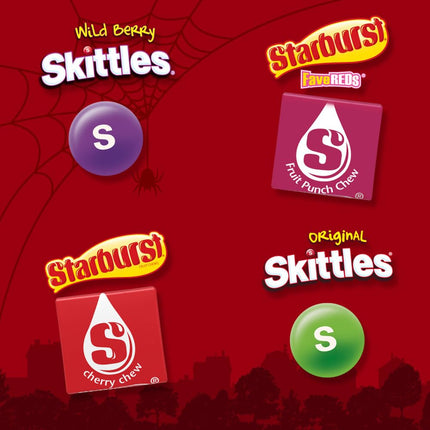 SKITTLES & STARBURST Fun Size Assorted Chewy Candy Variety 32.28 oz Bulk Bag