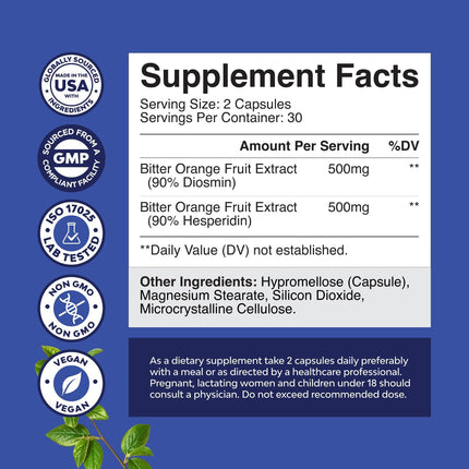 Diosmin Hesperidin Complex (60 Capsules)