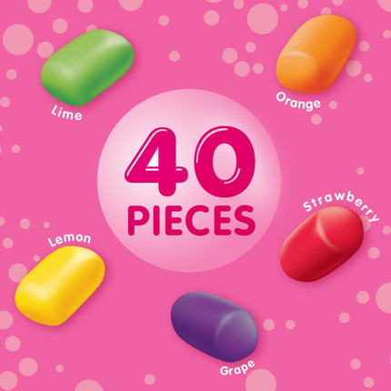 Hubba Bubba Minis SKITTLES Flavored Sugar-Free Bubble Gum 240 Pieces 6 Pack
