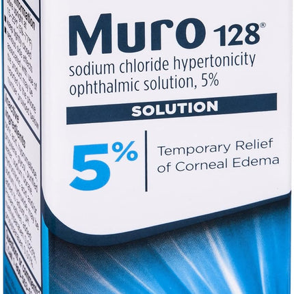 Muro 128 5% Sodium Chloride Hypertonic Ophthalmic Eye Drops 0.5 fl oz