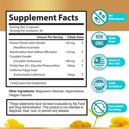 NerveCalm Herbal Supplement (60 Count) - 3 pack