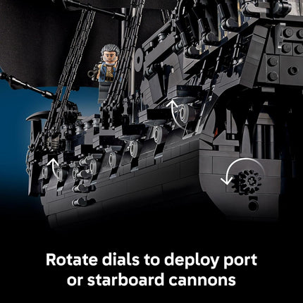 LEGO Icons Captain Jack Sparrow Pirate Ship – 18+ Black Pearl Display Set, Collectible for Pirates of the Caribbean Fans – 10365