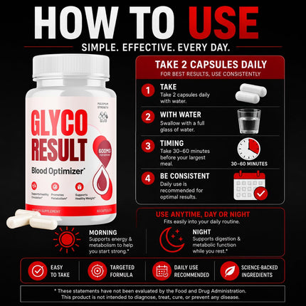 MJO Glyco Result Supplement Capsules with Natural Ingredients & Multivitamins 60 Capsules