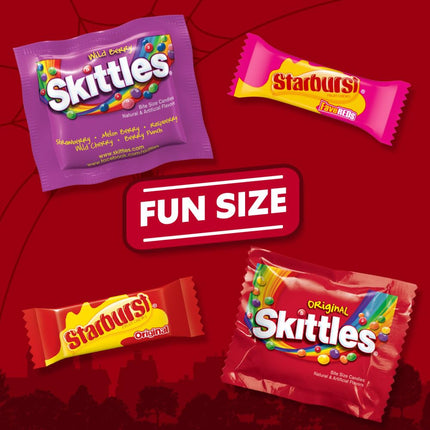 SKITTLES & STARBURST Fun Size Assorted Chewy Candy Variety 32.28 oz Bulk Bag