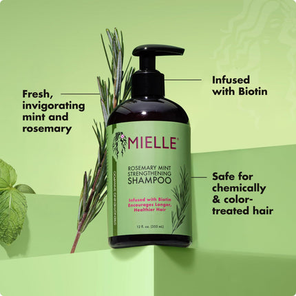 Mielle Organics Rosemary Mint Biotin Hair Shampoo 12 oz