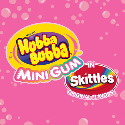 Hubba Bubba Minis SKITTLES Flavored Sugar-Free Bubble Gum 240 Pieces 6 Pack