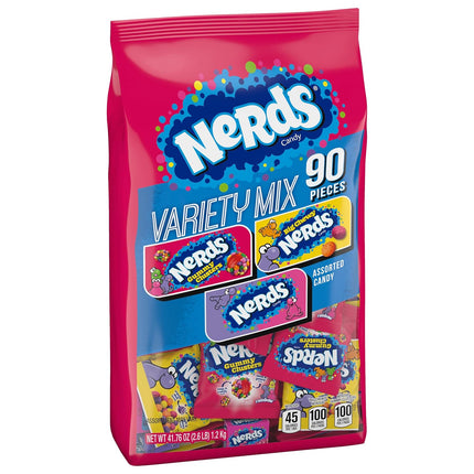 NERDS Variety Mix Individually Wrapped Assorted Candy 90 Count 41.76 oz