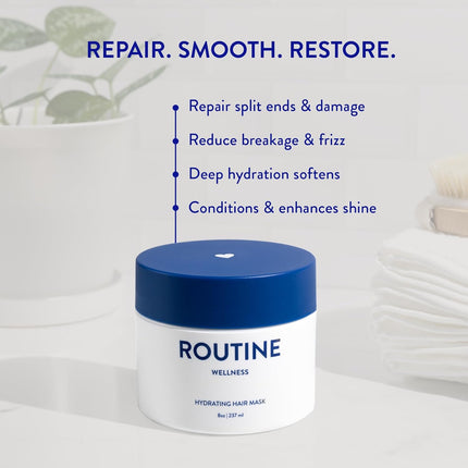 Routine Wellness Hydrating & Conditioning Hair Mask Rose Hips 8 oz