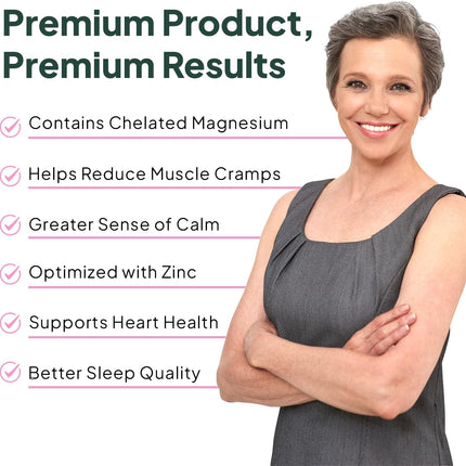 Organics Ocean Magnesium Glycinate with Zinc Capsules 90 Count