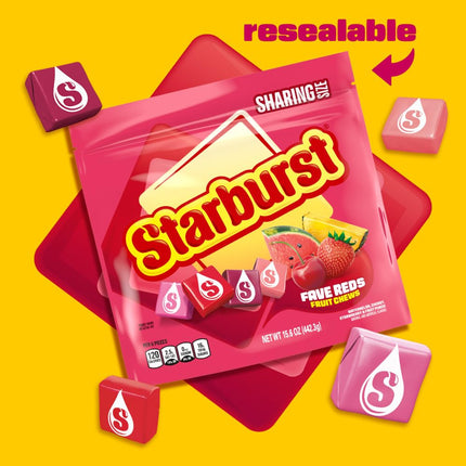 STARBURST FaveREDS Fruit Chews Candy 15.6 oz Sharing Size Bag