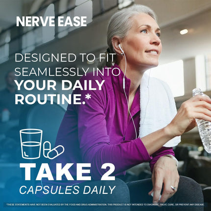 Nerve Ease Supplement Capsules with Natural Ingredients 300 Capsules (5 Pack)