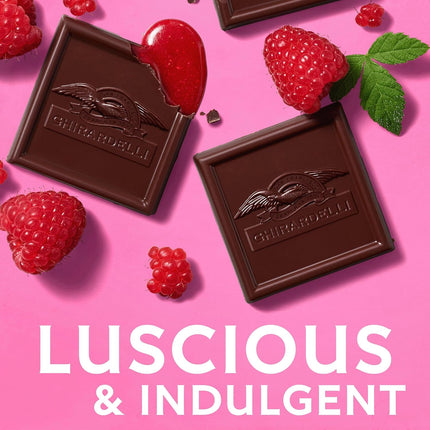 Ghirardelli Dark Chocolate Raspberry Squares Individually Wrapped 5.32 oz