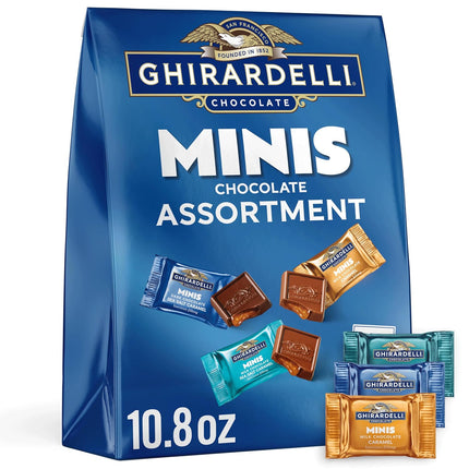 Ghirardelli Minis Chocolate Squares Assortment Individually Wrapped 10.8 oz