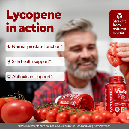Lycopene Supplement with Tomato Extract – Antioxidant Support, Non-GMO, 120 Capsules