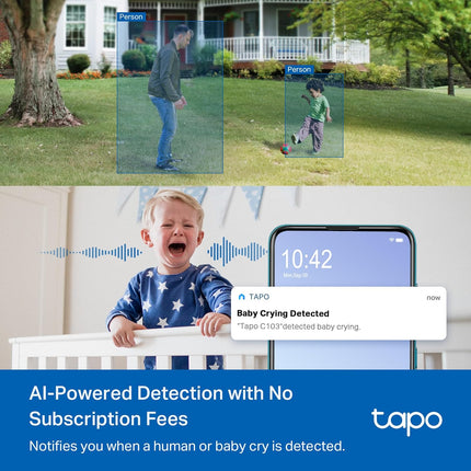 TP-Link Tapo 2K Pan Tilt Wired Security Camera Indoor Outdoor 2 Pack C216