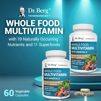 Dr. Berg Whole Food Multivitamin Capsules - 60 Count