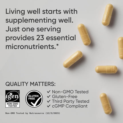 Sports Research Multivitamin 23 Vitamins Minerals CoQ10 Iodine 60 Capsules