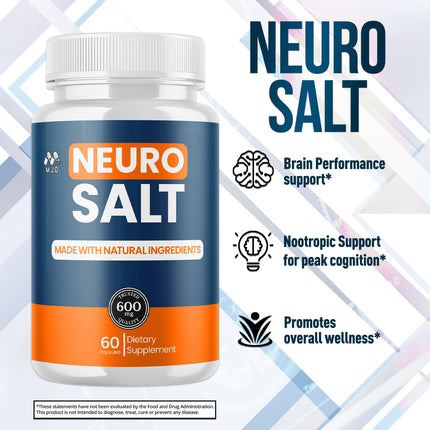 Neuro Salt Supplement Capsules with Natural Ingredients & Multivitamins 120 Capsules (2 Pack)