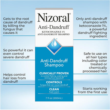 Nizoral Anti Dandruff Shampoo with 1 Percent Ketoconazole 7 fl oz