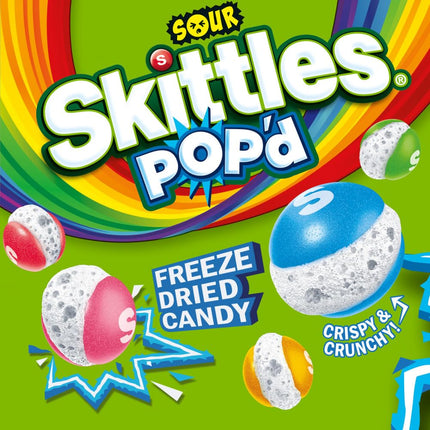 SKITTLES POP'd Sour Freeze Dried Candy 5.5 oz 2 Pack