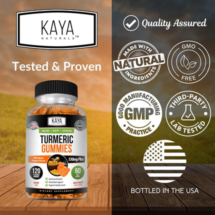 Kaya Naturals Turmeric Gummies (120 Count)