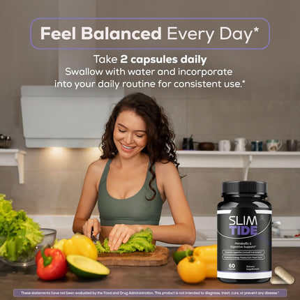 Slim Tide Advanced Weight Management Supplement Capsules 5 Pack 300 Count