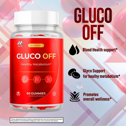 Gluco Off Health and Wellness Supplement Gummies 60 Count