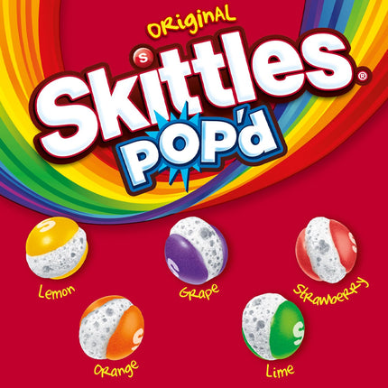 SKITTLES POP'd Original & Sour Freeze Dried Candy Bundle 5.5 oz 2 Pack