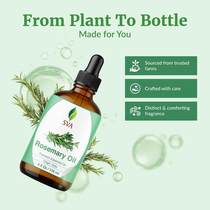 SVA Rosemary Essential Oil with Dropper 4 fl oz