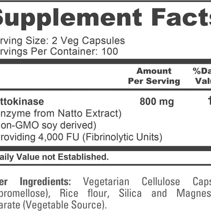 NusaPure Nattokinase -  200 Capsules