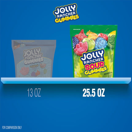 JOLLY RANCHER Sour Fruit Flavored Gummies Candy Resealable Bag 25.5 oz