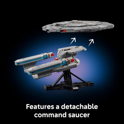 LEGO Icons Star Trek U.S.S. Enterprise NCC-1701-D – 18+ Collectible Display Set, Gift for Fans – 10356