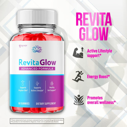 RevitaGlow Gummies with Apple Cider Vinegar & Beauty Vitamins 60 Gummies