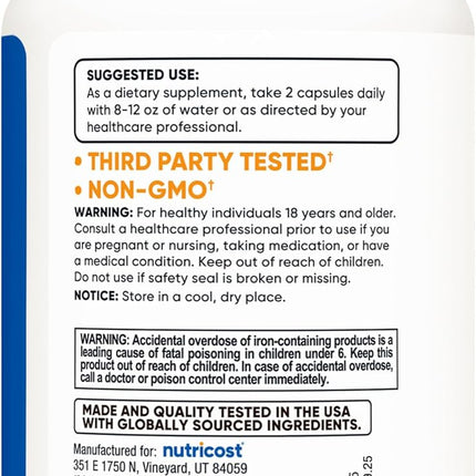 Nutricost Multivitamin with Probiotics 120 Vegetarian Capsules