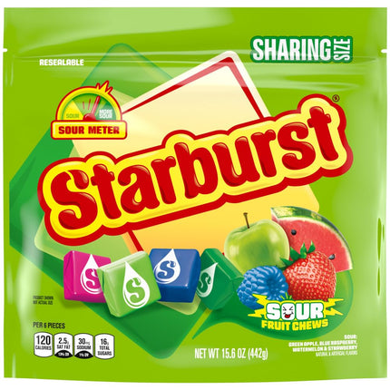 STARBURST Sour Fruit Chews Candy 15.6 oz Sharing Size Bag