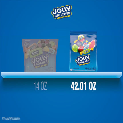 JOLLY RANCHER Assorted Fruit Flavored Hard Candy, Lollipops & Candy Sticks 42.01 oz Bulk Bag
