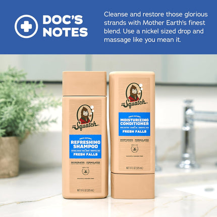 Dr. Squatch Men’s Shampoo and Conditioner Set Fresh Falls 2 Pack 11 fl oz