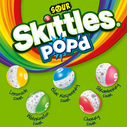 SKITTLES POP'd Sour Freeze Dried Candy 5.5 oz 2 Pack