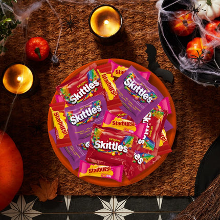 SKITTLES & STARBURST Fun Size Assorted Chewy Candy Variety 32.28 oz Bulk Bag
