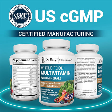 Dr. Berg Whole Food Multivitamin Capsules - 60 Count