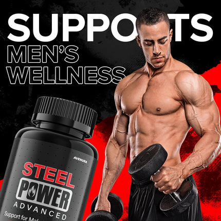 Steel Power Capsules for Men Daily Supplement 3 Pack 180 Capsules