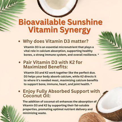 Micro Ingredients Vitamin D3 10,000 IU + K2 MK-7 200 mcg Softgels – 2-in-1 Vitamin D & K Complex with Coconut Oil, 300 Count