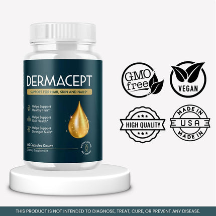 Valdivia Dermacept Supplement Capsules with Natural Vitamins 120 Capsules (2 Pack)