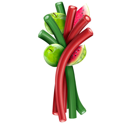 JOLLY RANCHER Watermelon & Green Apple Candy Ropes 6 oz 4 Pack
