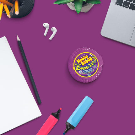 Hubba Bubba Bubble Tape Gushing Grape Bubble Gum 1.97 oz 12 Pack