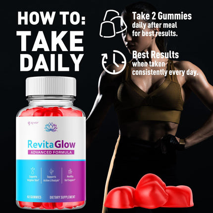 RevitaGlow Gummies with Apple Cider Vinegar & Beauty Vitamins 60 Gummies