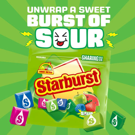 STARBURST Sour Fruit Chews Candy 15.6 oz Sharing Size Bag